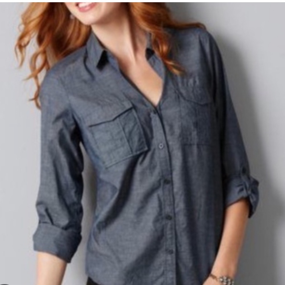 LOFT Chambray Top
